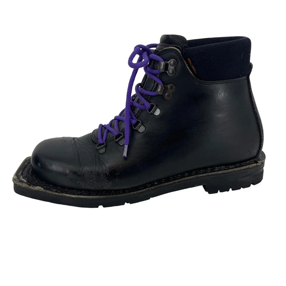 Alico Leather Cross Country Ski Boots Unisex Black Good 75mm Nordic Norm Vibram - Picture 2 of 10